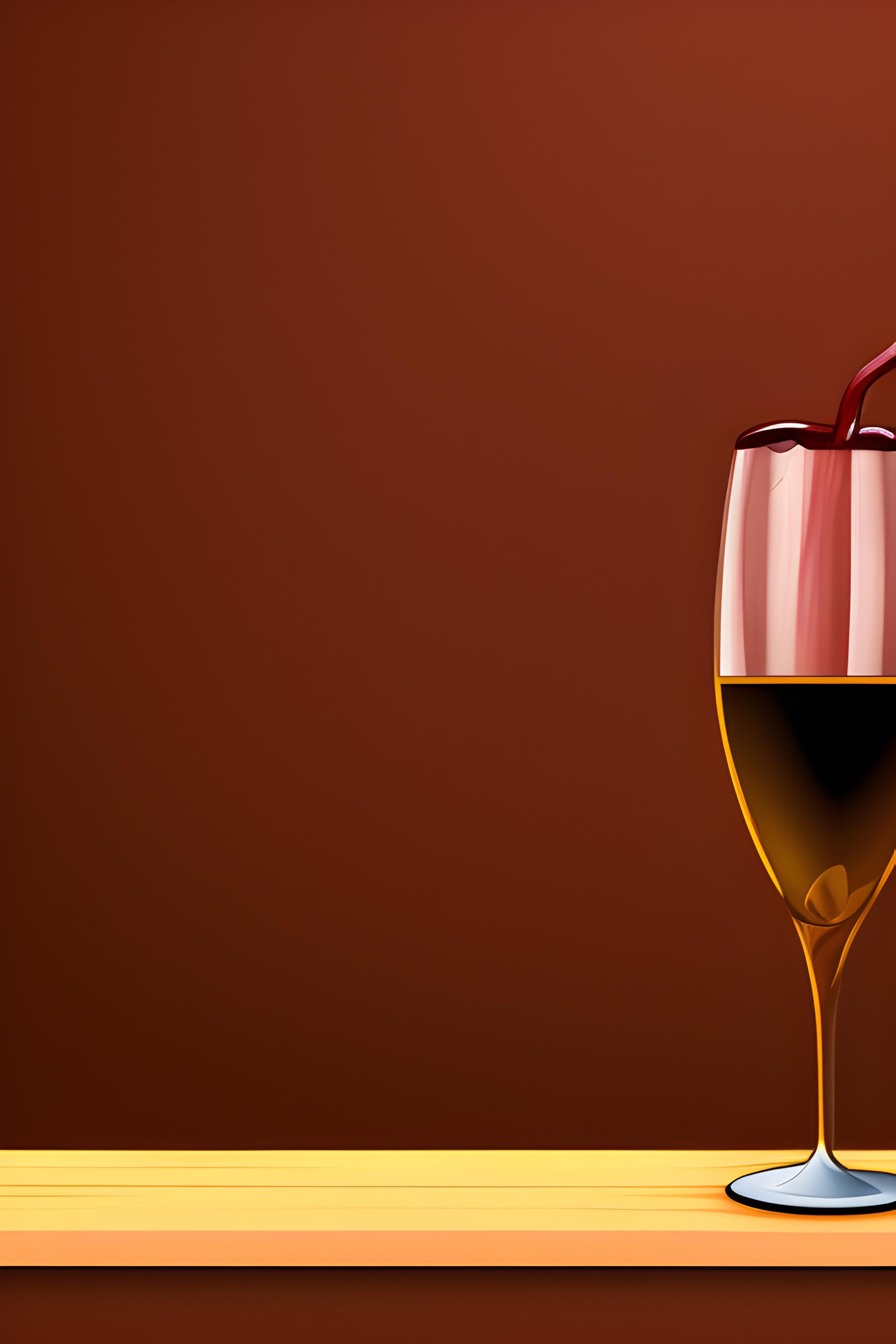 Vaso de vino tinto sobre una mesa de madera | Wallpapers.ai