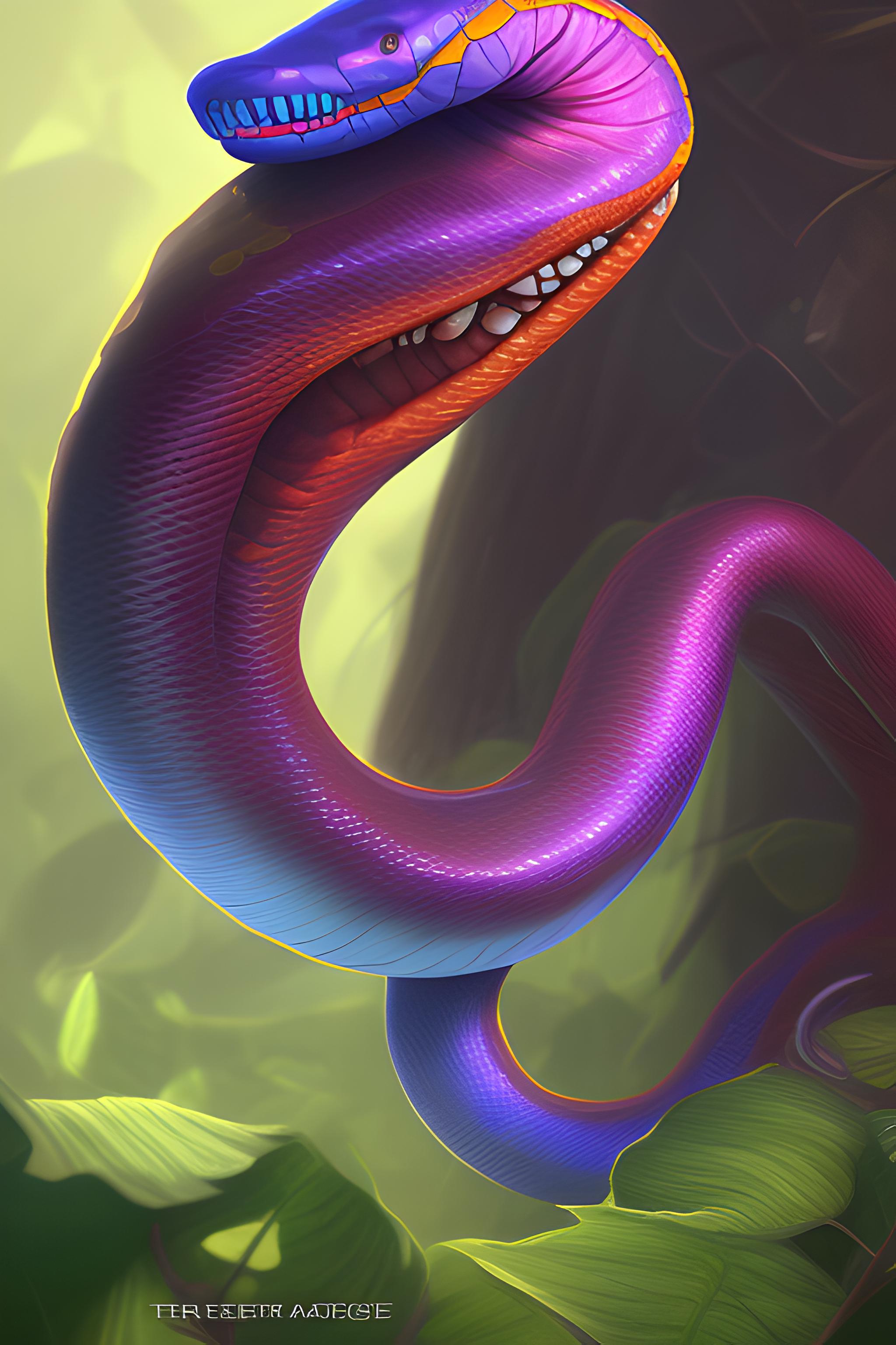 serpente con piante | Wallpapers.ai